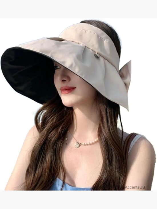 Wide Brim Sun Visor UPF 50+ Bucket Hat Packable Beach Fishing Hiking main image 6